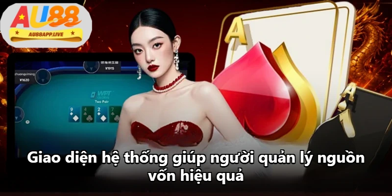 Giao diện hệ thống giúp người quản lý nguồn vốn hiệu quả Giao diện hệ thống giúp người quản lý nguồn vốn hiệu quả