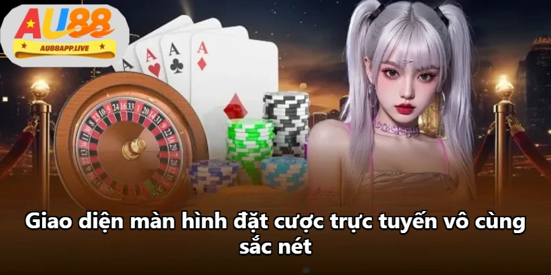 Giao diện màn hình đặt cược trực tuyến vô cùng sắc nét