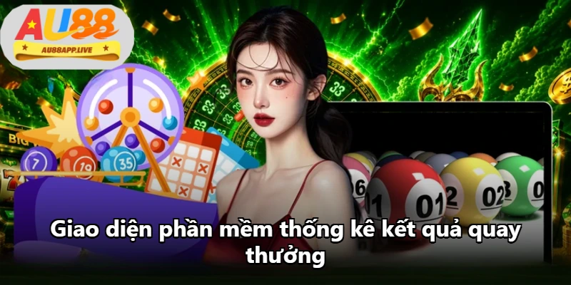 Giao diện phần mềm thống kê kết quả quay thưởng
