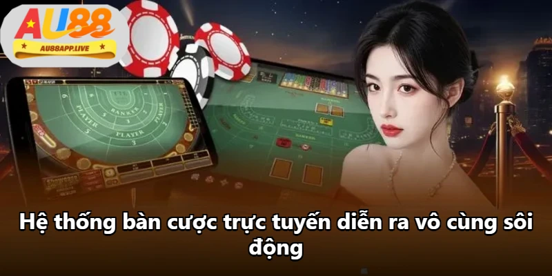 Hệ thống bàn cược trực tuyến diễn ra vô cùng sôi động